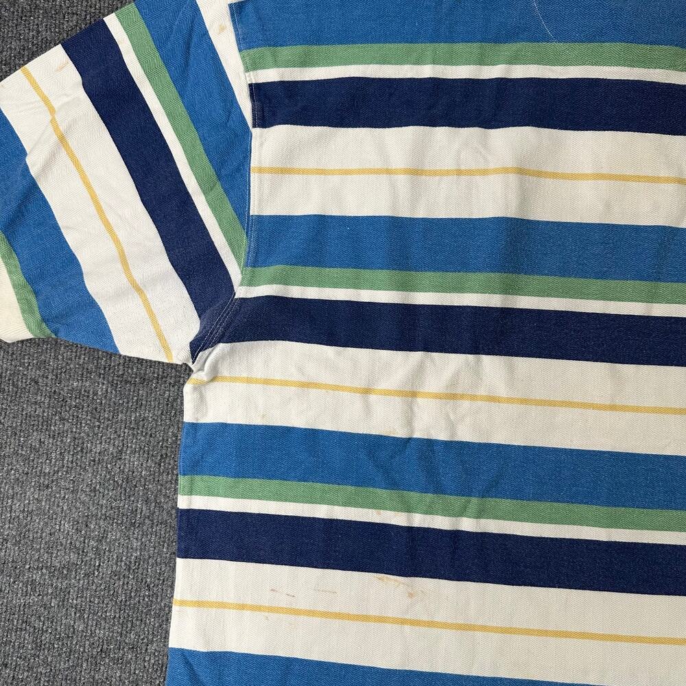 Vintage Men’s 90’s Y2K Disney Store Striped Polo Shirt Tiger Winnie The Pooh 2XL - Picture 8 of 8